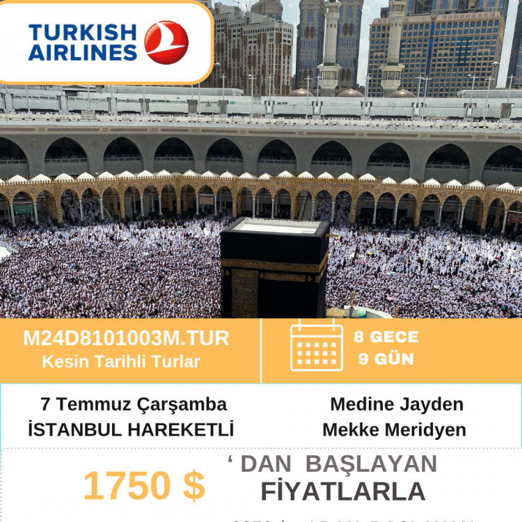 7 Temmuz Menar Umre Turu M24D8101212C
