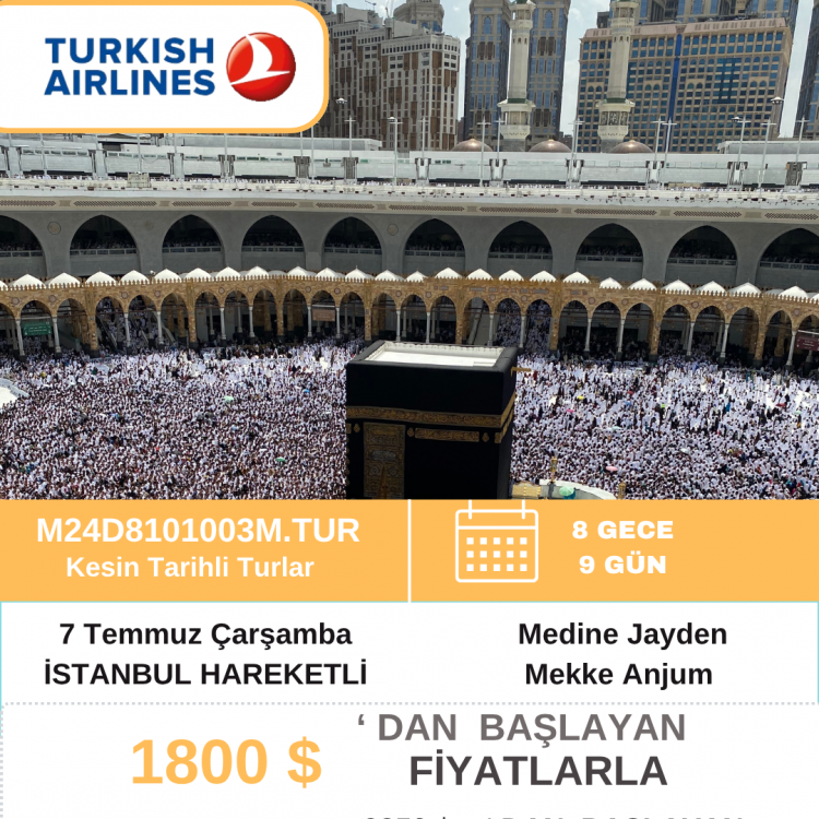 7 Temmuz Menar Umre Turu M24D8100113M